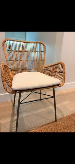 Set Of Six - Rattan Arm Chair - Potato Barn