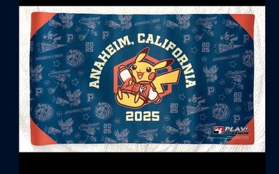 Exclusive Pokemon Worlds 2025 Pikachu Varsity Playmat