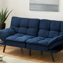 Blue Mainstay Futon 