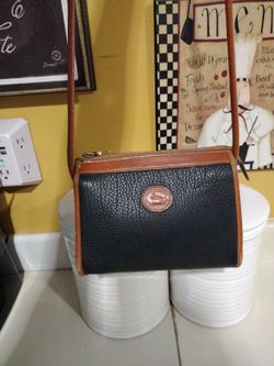 Vtg Black Pebble Leather Mini Bag