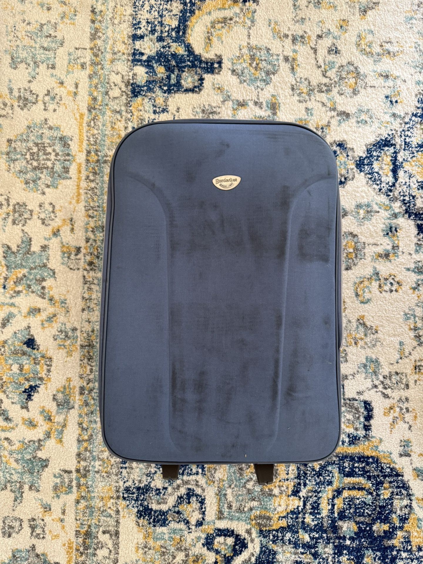Blue Medium Carry-On Luggage - All Zippers and Wheels Work!