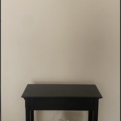 Black Table With Included Wall Mirror Piece 