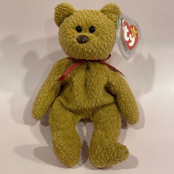 Curly the Brown Bear 9” tall Excellent Condition 1993 Vintage PVC Excellent Con…