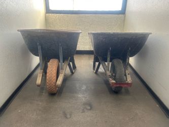 2 HEAVY DUTY Steel Wheelbarrows (Jackson & Husky) - Flash Sale!