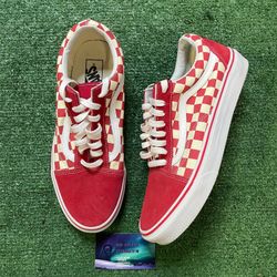 Vans old skool red check board 9.5men/11women