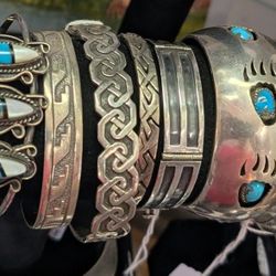 Art Deco Taxco Sterling Silver Paneled Geometric Bracelet