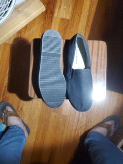 Black canvas shoes