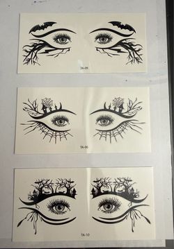 Halloween Face, Eye ，Nail & Body Tattoo Stickers 🎃