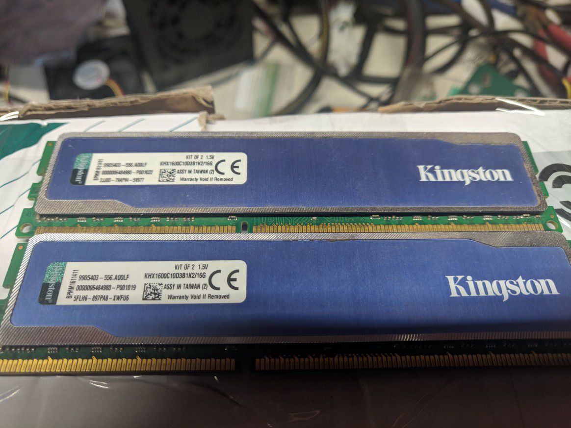 Kingston Hyper Blue 16 gig ram DDR 3 DDR3 speed 1600