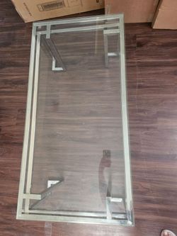 Glass coffee table