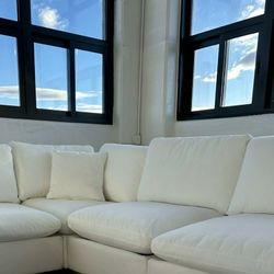 White Cloud Couch Modular Sectional Sofa With Ottoman