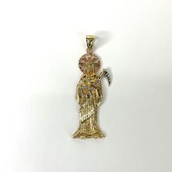 9.78 Grams Holy Death Santa Muerte With Scythe And Scales 14KYG