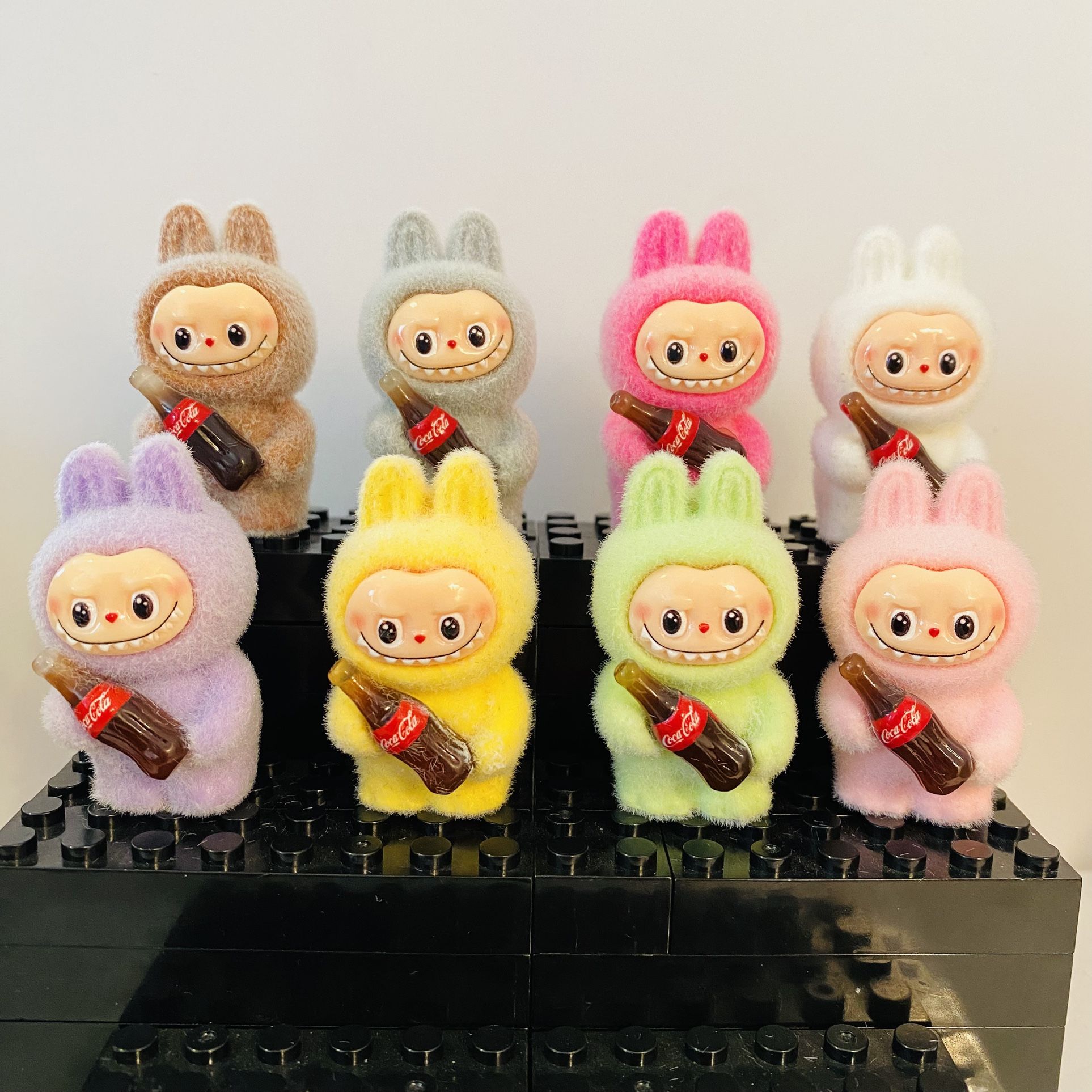 Labubu Figurines with Coke Accessory | Cute Toy Figures Desk or Display