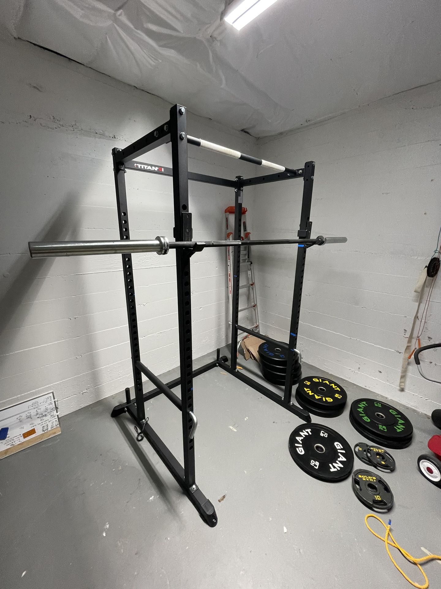 Great Condition Power Rack, Rogue Bar 2.0, and Bench