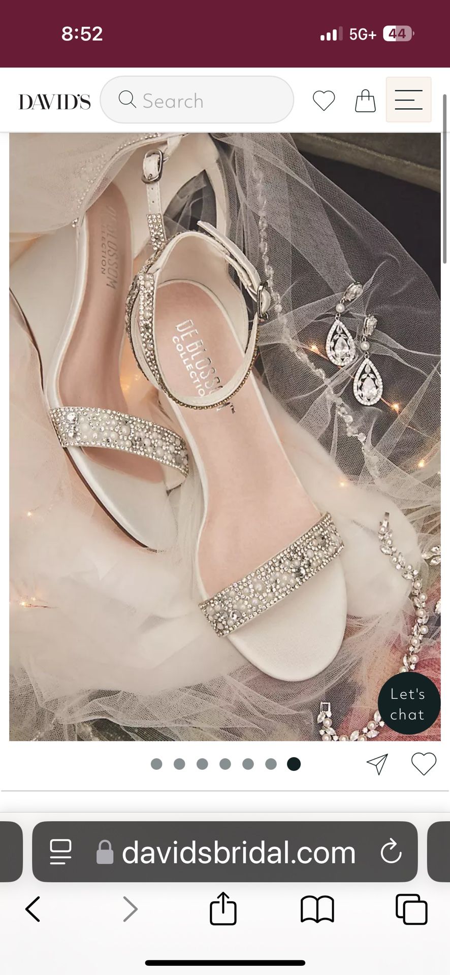 Classy White Wedges With Rhinestones
