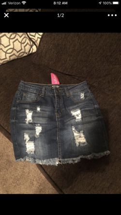 Denim Skirt and Tie-dye tank top