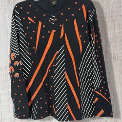 Just Cavalli Y2K Black Graphic Long Sleeve Cotton Shirt Size L