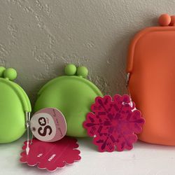 Neon Green and Neon Orange Coin Purse $5 Each
