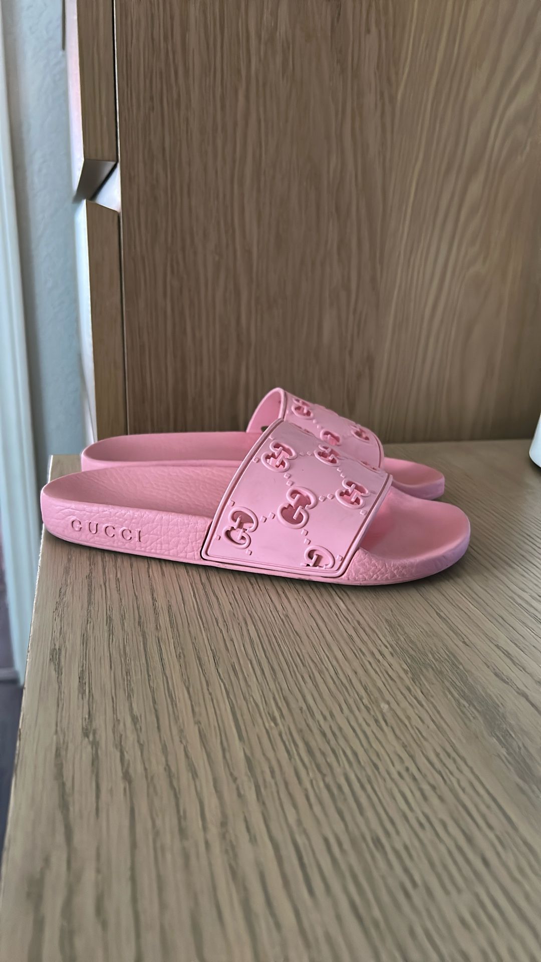 Pink Gucci Slides