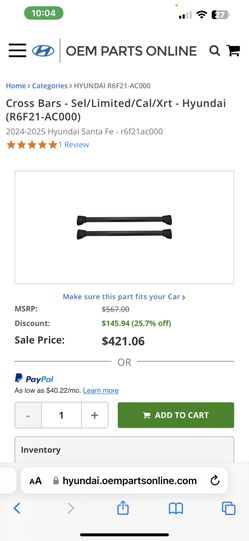 Hyundai Santa Fe Cross Bars