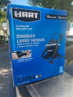 Hart Vacuum 12 Gallon 6Peak UP ( Brand New )