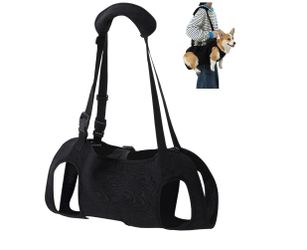 Shinylin Dog Carry Sling Emergency Backpack Pet Legs Support and Rehabilitation Dog Lift Harness Adjustable Lifting Straps Carrier for Senior Dogs Joi