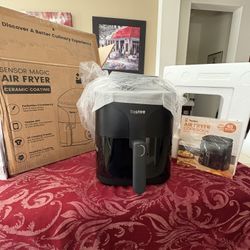 ON SALE!!! $75: Ceramic Air Fryer, 8-in-1 Compact 5.5QT AirFryers, 450°F Digital Airfryer Dehydrator