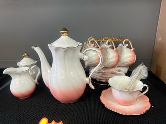 I left Last 2sets NEW in BOX DUJUST 22 pcs Porcelain Tea Set for 6/pickup Rancho Cucamonga