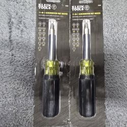 Klein Multi-Bit Screwdriver / Nut Driver, 11-in-1, Ph, Sl, Sq, TORX Bits 