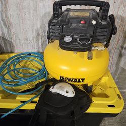 Dewalt Air Compressor With Nail Gun And 100ft Hose