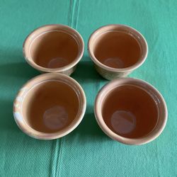 Four Vintage Homer Laughlin Orange Custard Cups