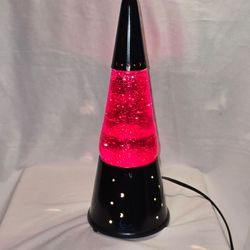 Red glitter wizard lava lamp