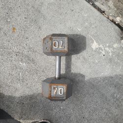 Two 70 Pound Dumbells 