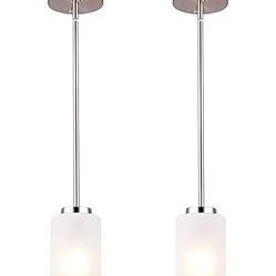 Two (2) Nickel Pendant Lights - Brand New in Box