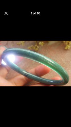 Elegant Green bangle Certificate Jadeite luck Bangle Bracelet 67mm 8.25 inches