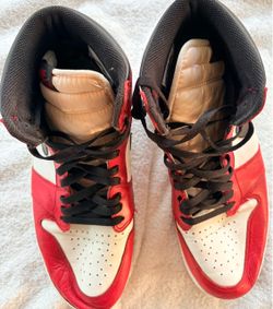 Air Jordan 1 High Red and White Sneakers
