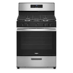 Like-New Whirlpool 30” Stainless Steel Natural Gas Stove – 5 Burners 