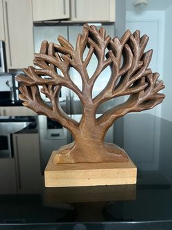 Decorative Wooden Tree Sculpture