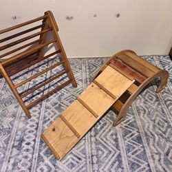 WIWIURKA Pikler Triangle Set – Triangle + Arch/Rocker + Ramp/Slide