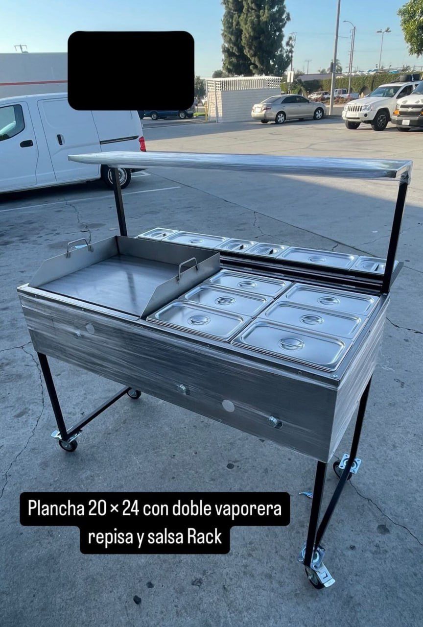 24x20 Inch Flat Grill 6 Treys & Overhead & Salsa Bar
