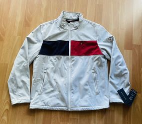 NWT TOMMY HILFIGER men's Shell Jacket, LARGE Two Front Pockets