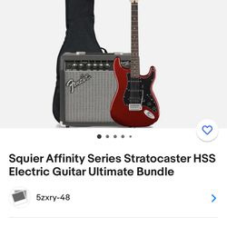 fender squier affinity stratocaster with Amp