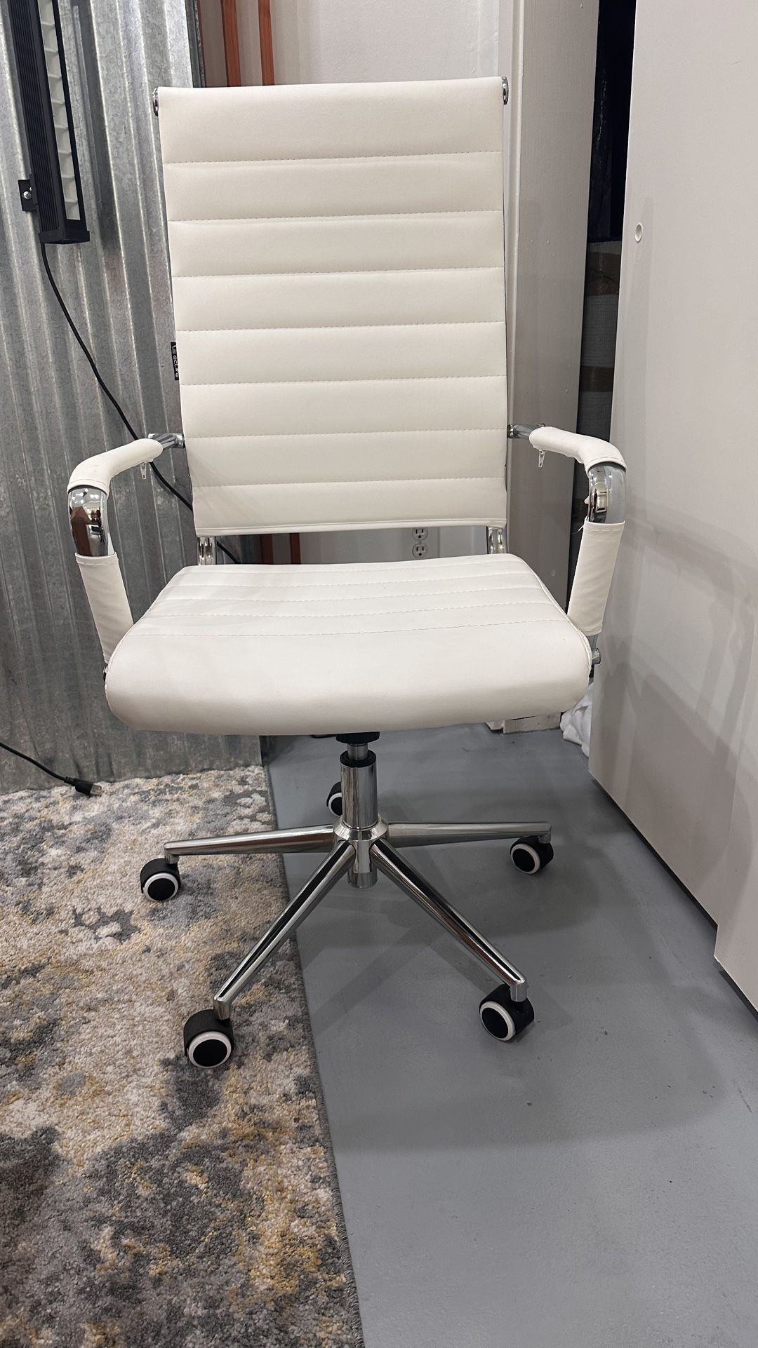 8 White Armchair Set