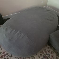 Giant Gray Beanbag 