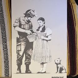 Banksy “Stop and Search” canvas print - Free