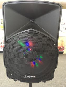 Bluetooth rechargeable speaker with stand and microphone