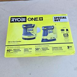 RYOBI 18V Random Orbit Sander amd Corner Cat Finish Sander KIT