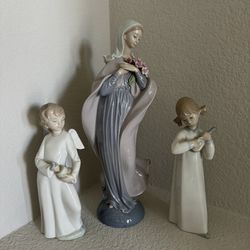 Lladro Blessed Virgin Mary And Children