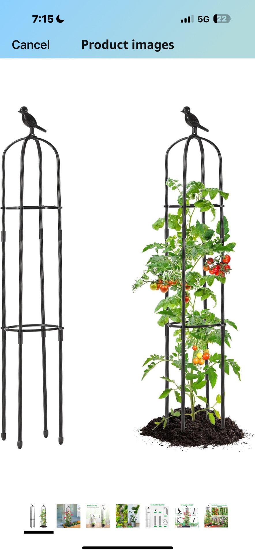 Garden Trellis for Climbing Plant, 48" Tall Cucumber Trellis for Climbing Plants Outdoor Vine Vegetable Tomato Rose Clematis Cucumber Trellis, 2 Pack