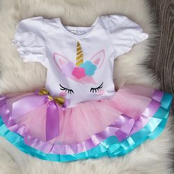 Unicorn dress 12/18mos Ready for pick up
